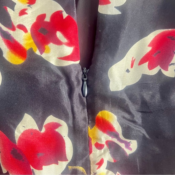 Aryn K. 100% Silk Floral Mini Dress Size M - Picture 8 of 11